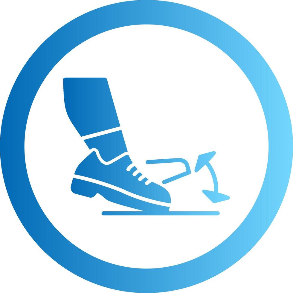 Toe Tap Gradient Circle Icon vector