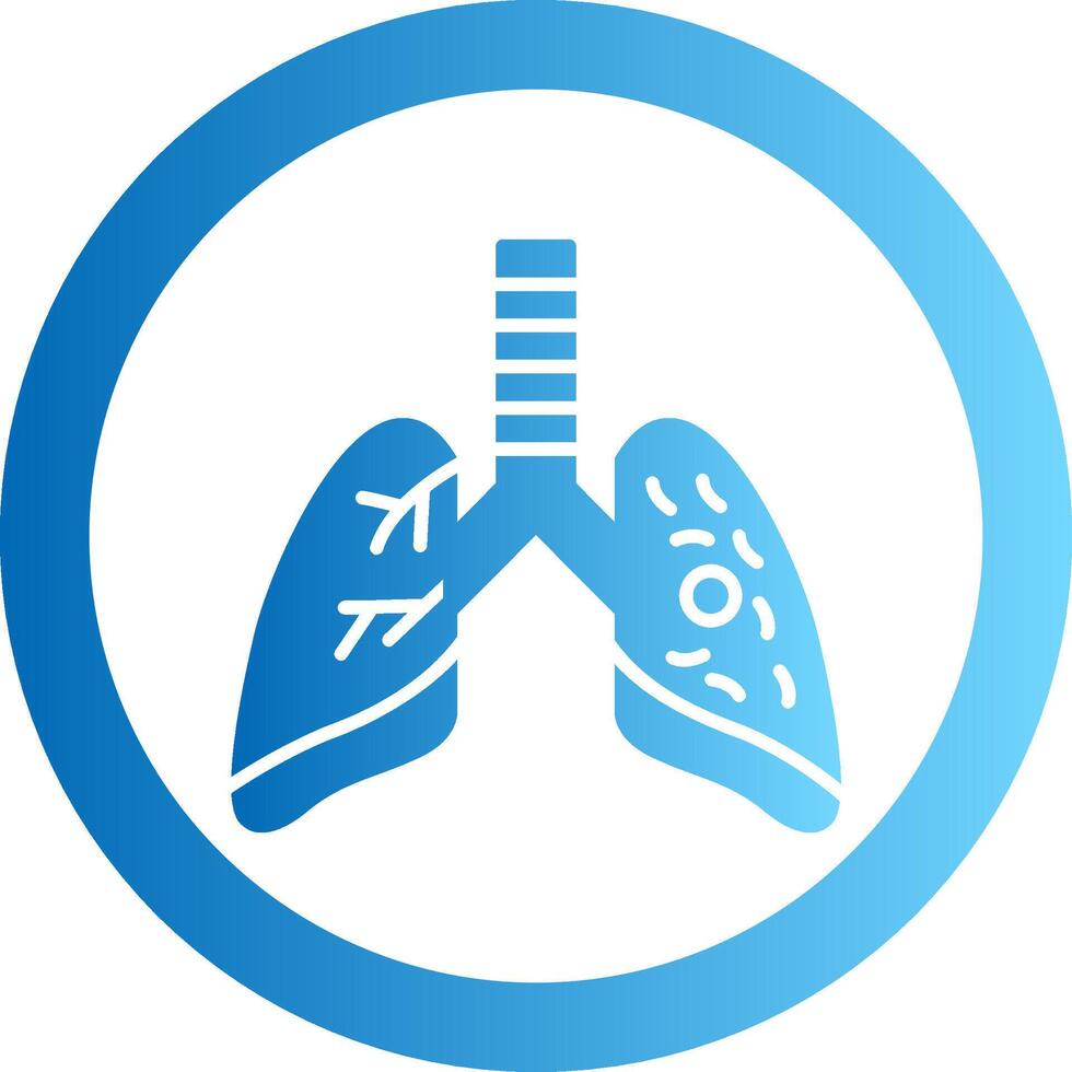 Tuberculosis Virus Gradient Circle Icon vector