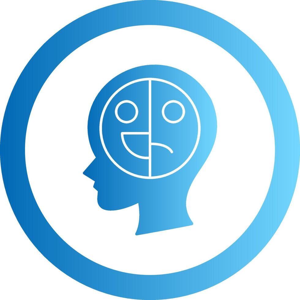 Mood Swings Gradient Circle Icon vector