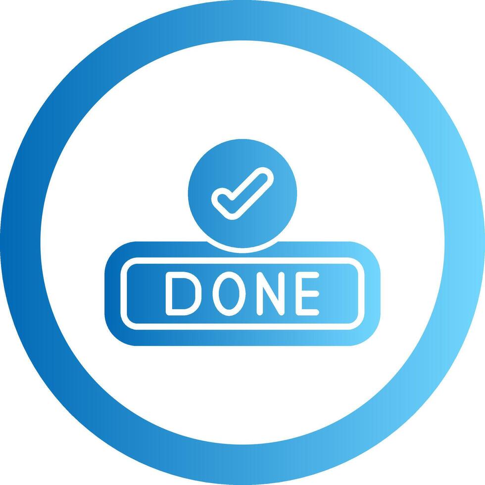 Done Gradient Circle Icon vector