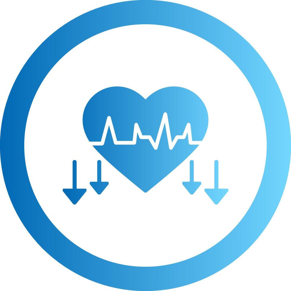 Blood Pressure Drop Gradient Circle Icon vector
