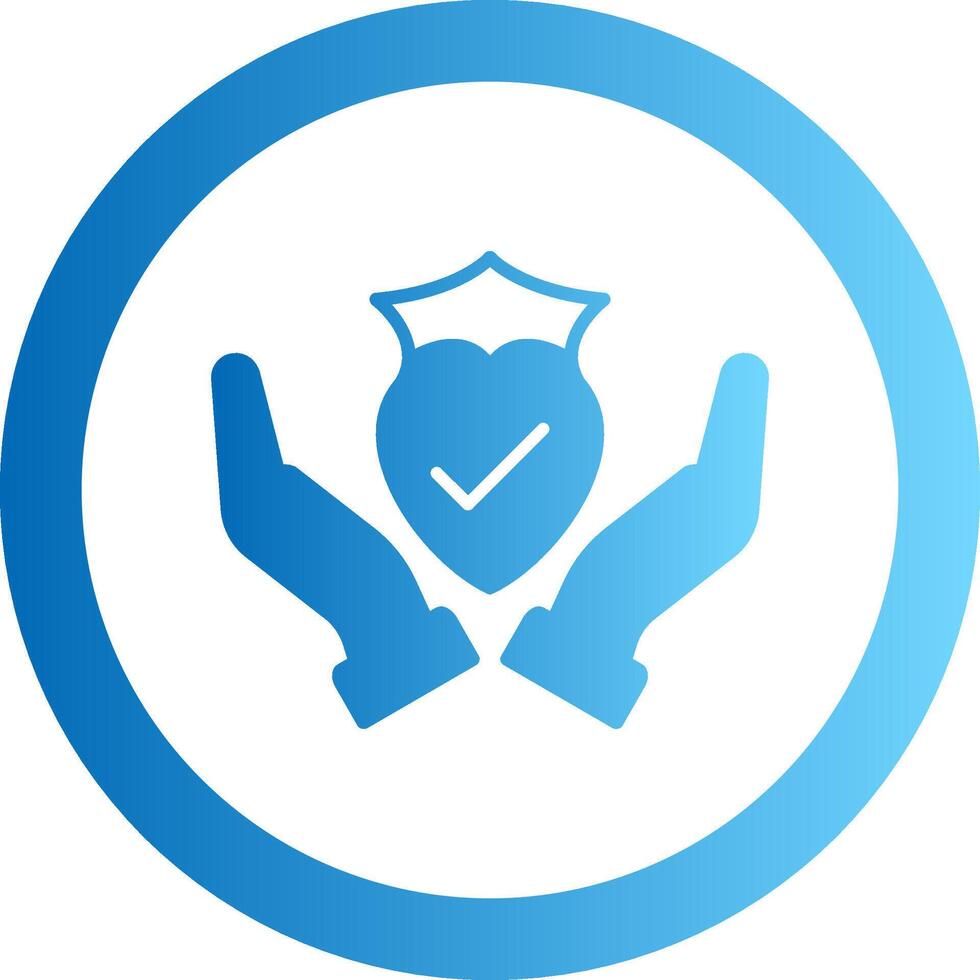 Trust Gradient Circle Icon vector