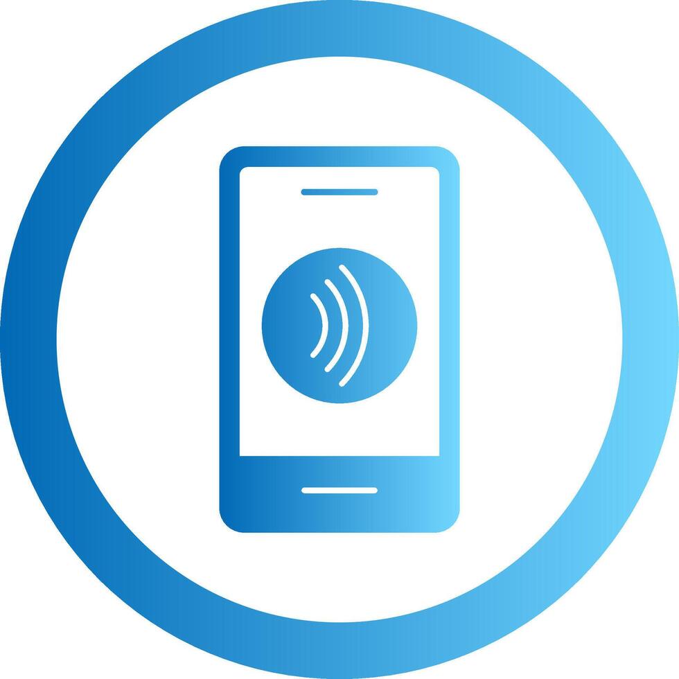 Tap To Pay Gradient Circle Icon vector