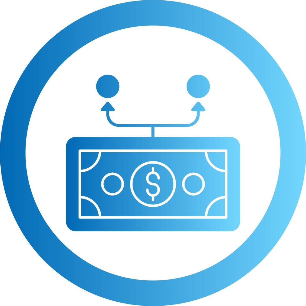 Expenses Division Gradient Circle Icon vector
