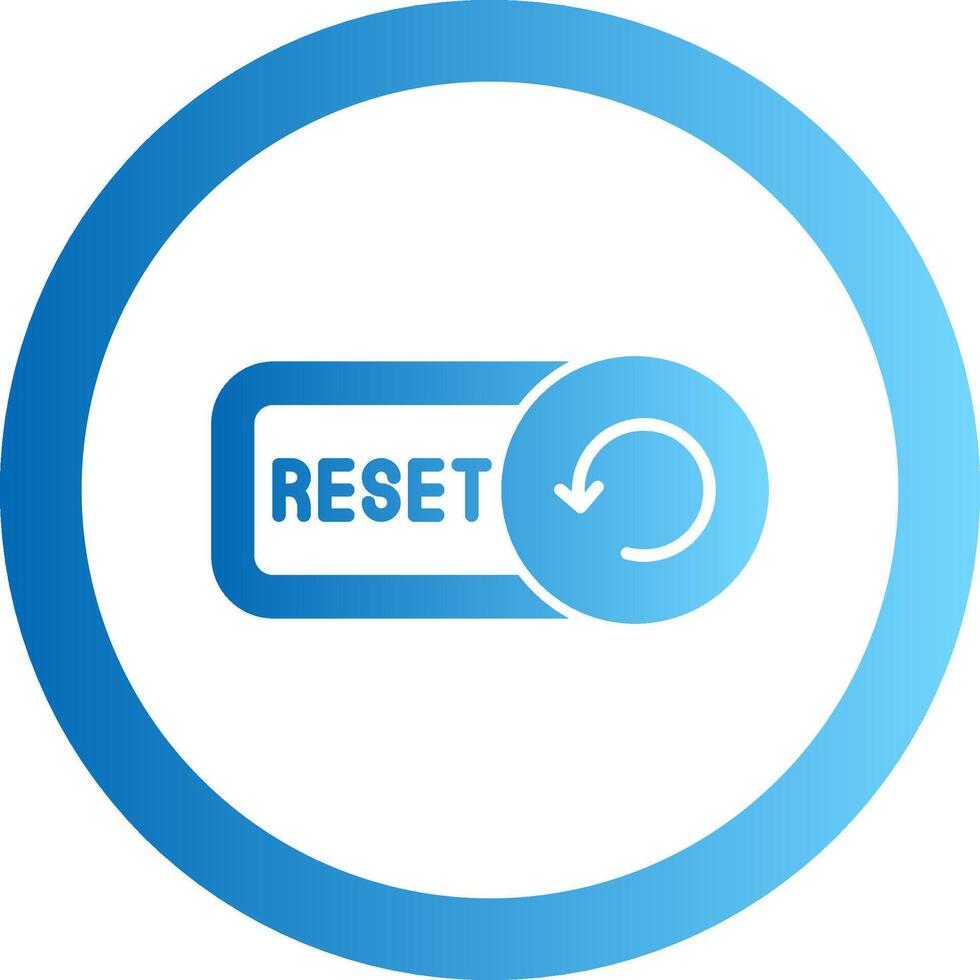 Reset Gradient Circle Icon vector