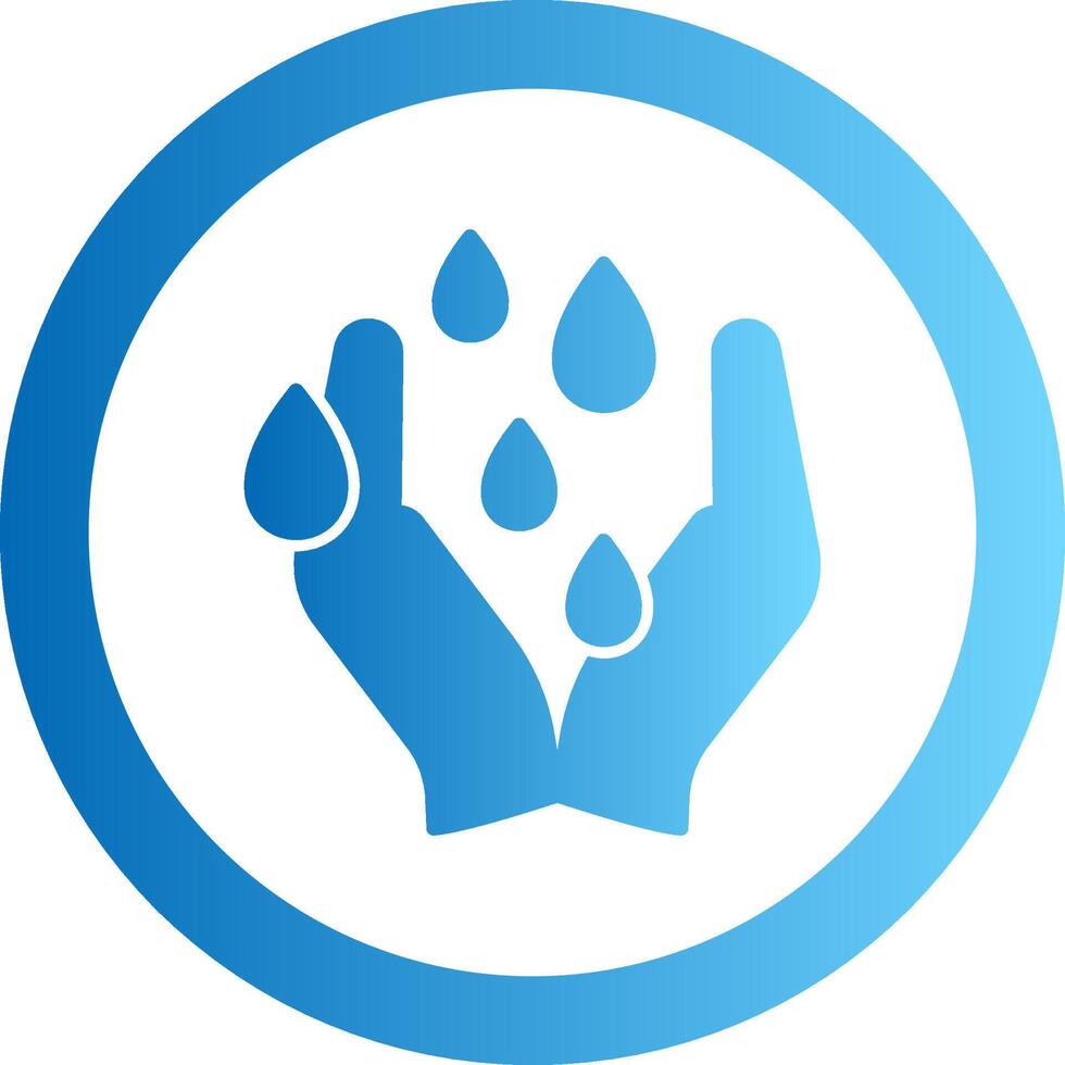 Sweaty Hands Gradient Circle Icon vector