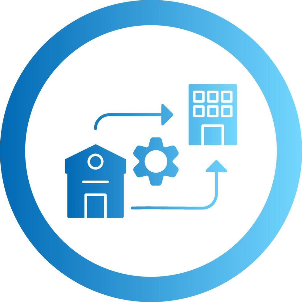Hybrid Work Gradient Circle Icon vector