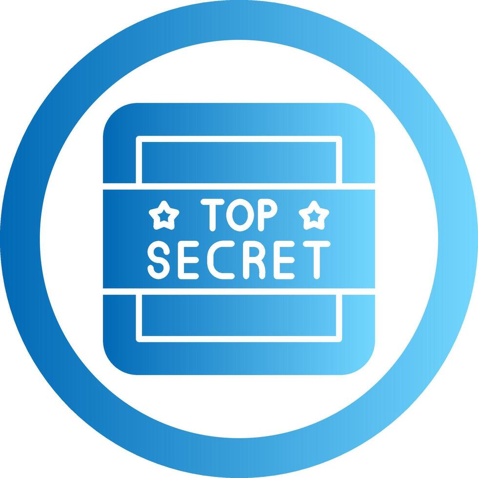Top Secret Gradient Circle Icon vector