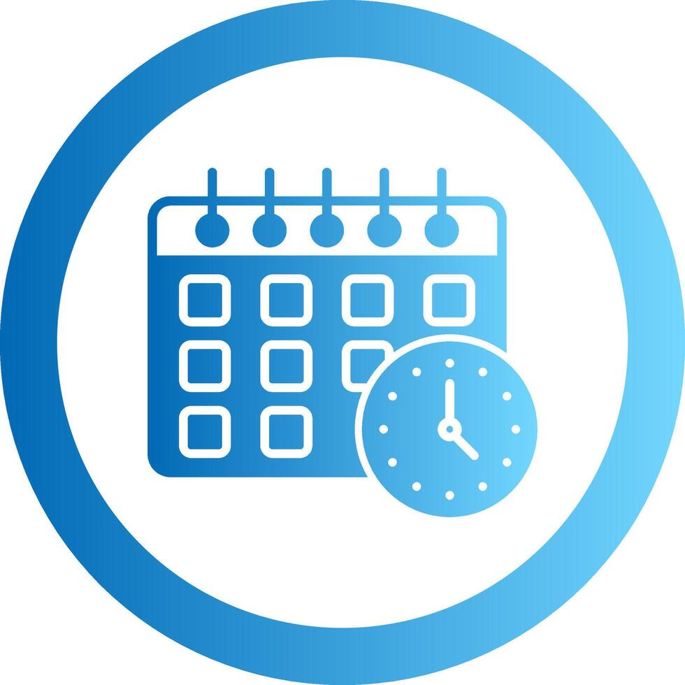 Planner Gradient Circle Icon vector