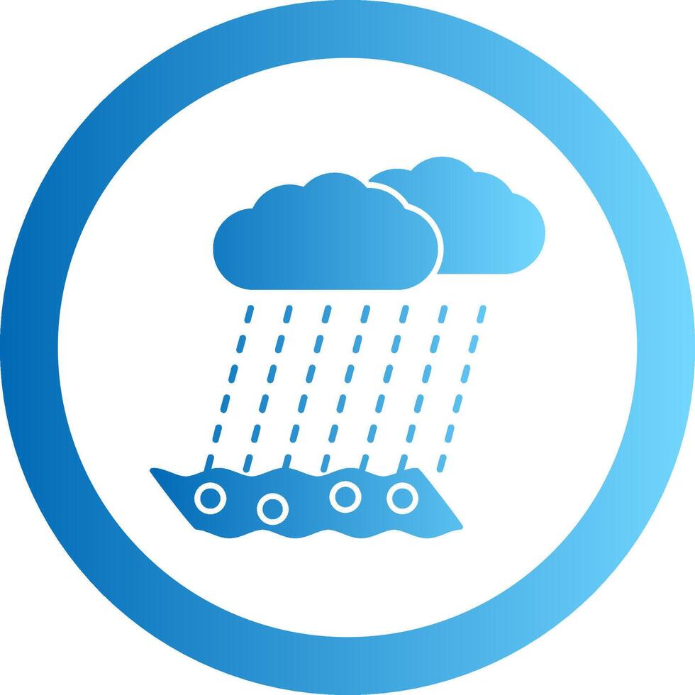 Raining Gradient Circle Icon vector