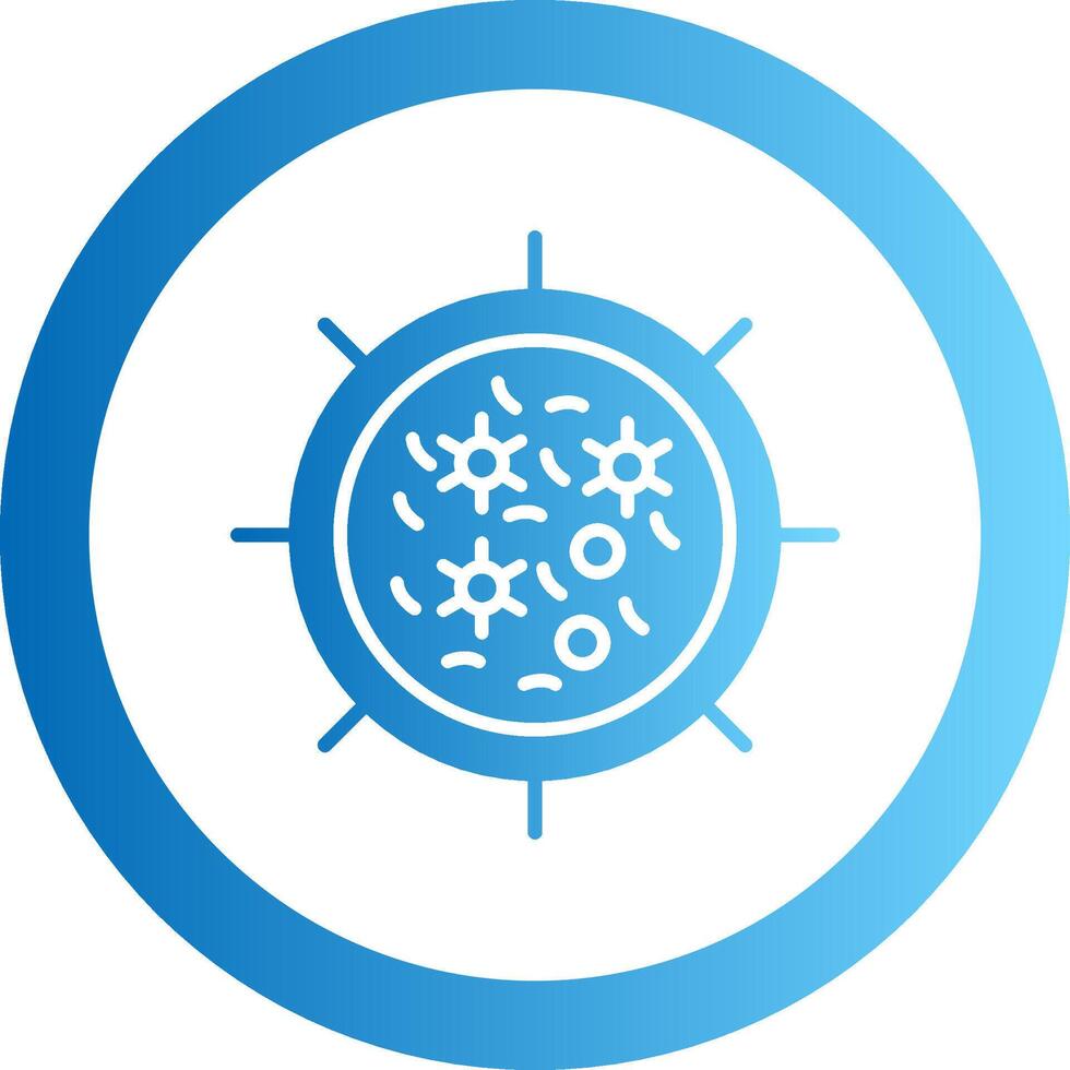 Bacteria Gradient Circle Icon vector
