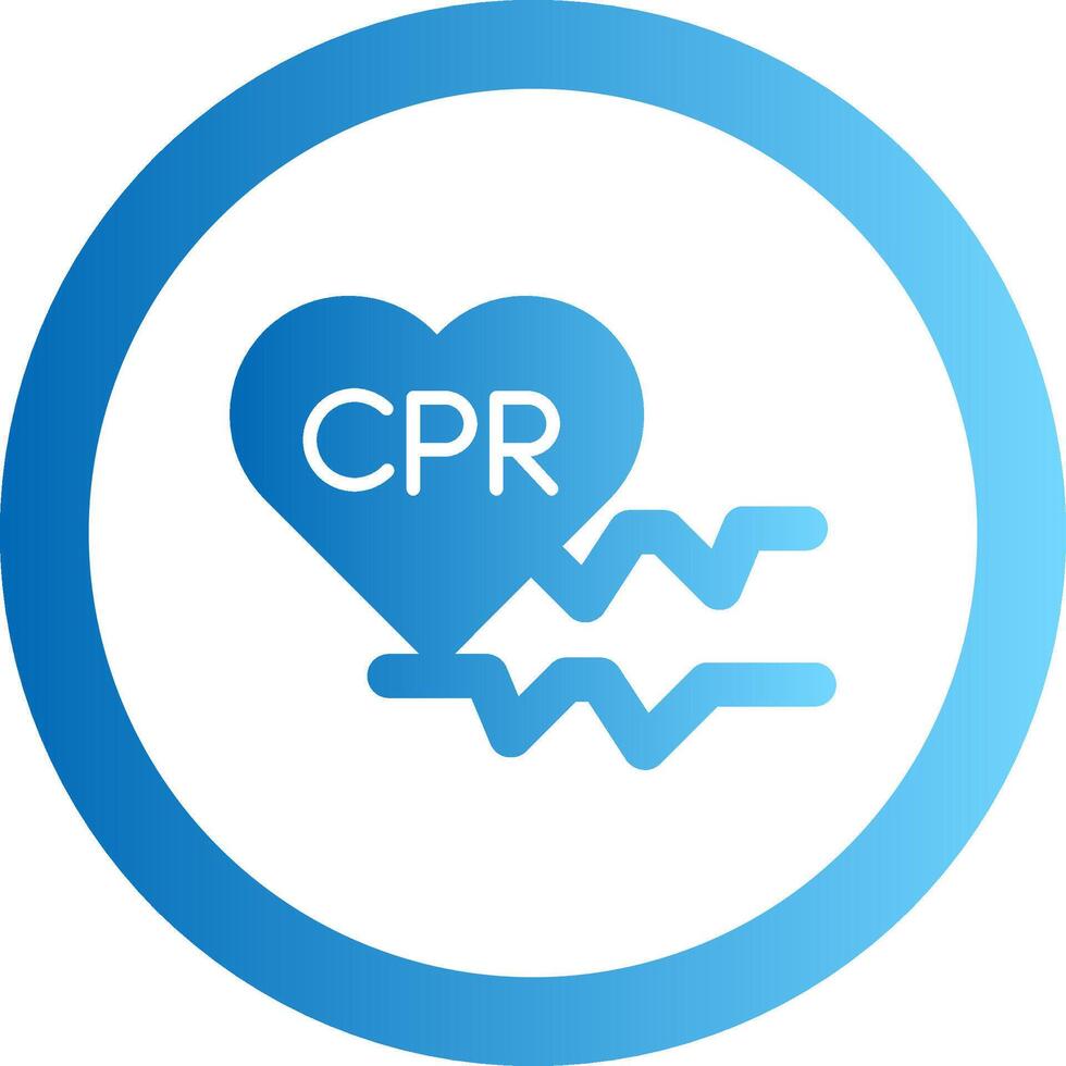Cpr Gradient Circle Icon vector