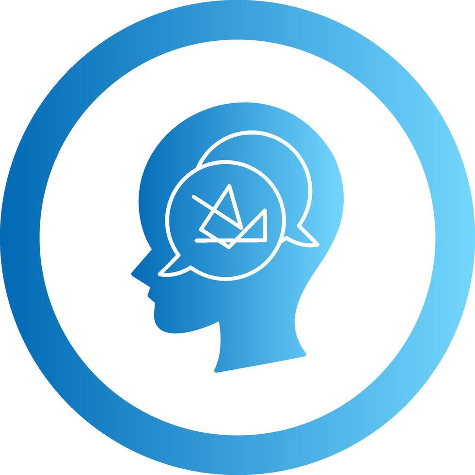 Confusion Gradient Circle Icon vector