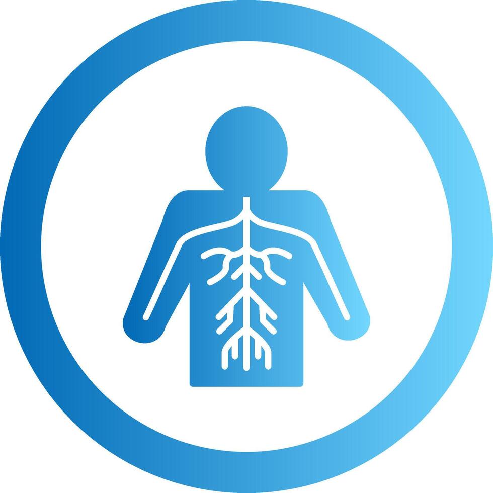 Nerves Gradient Circle Icon vector