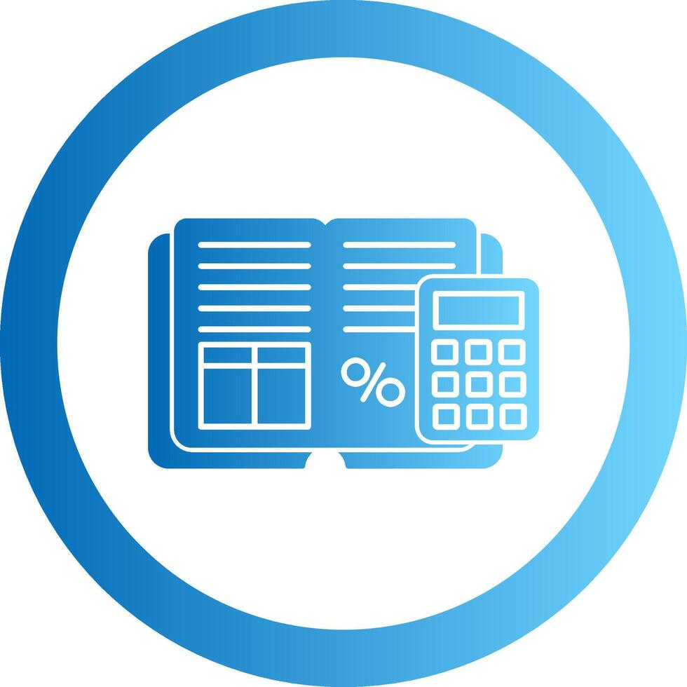Profit Division Gradient Circle Icon vector
