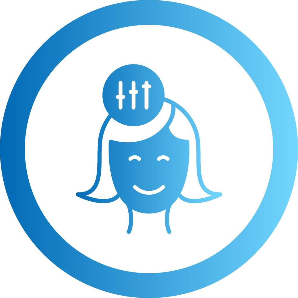 Self Control Gradient Circle Icon vector