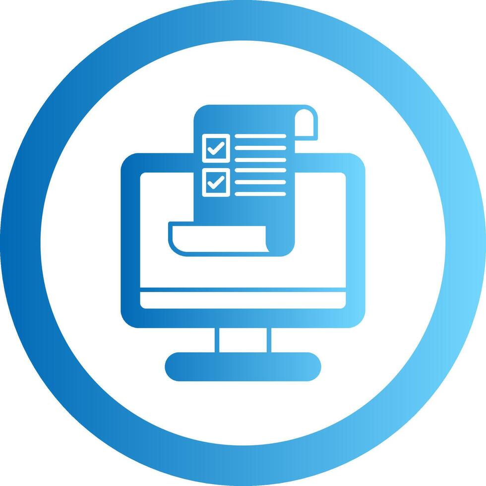 Brief Gradient Circle Icon vector