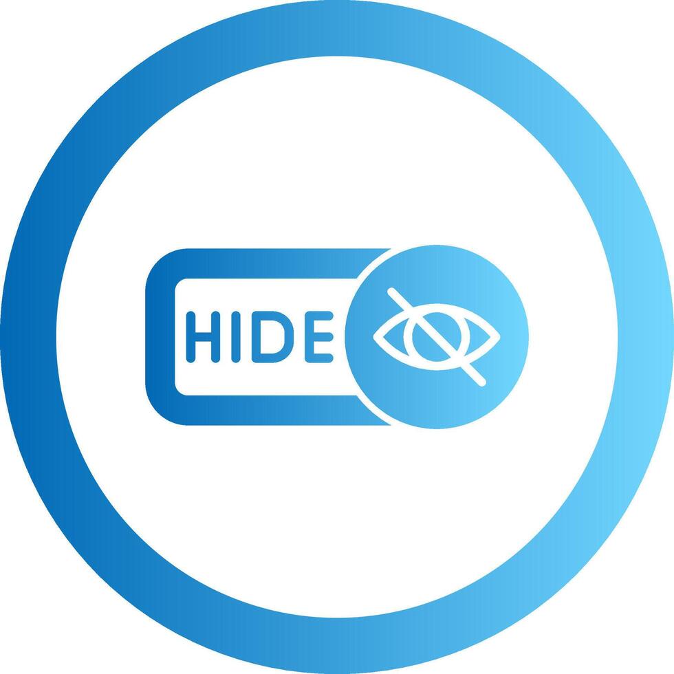 Hide Gradient Circle Icon vector