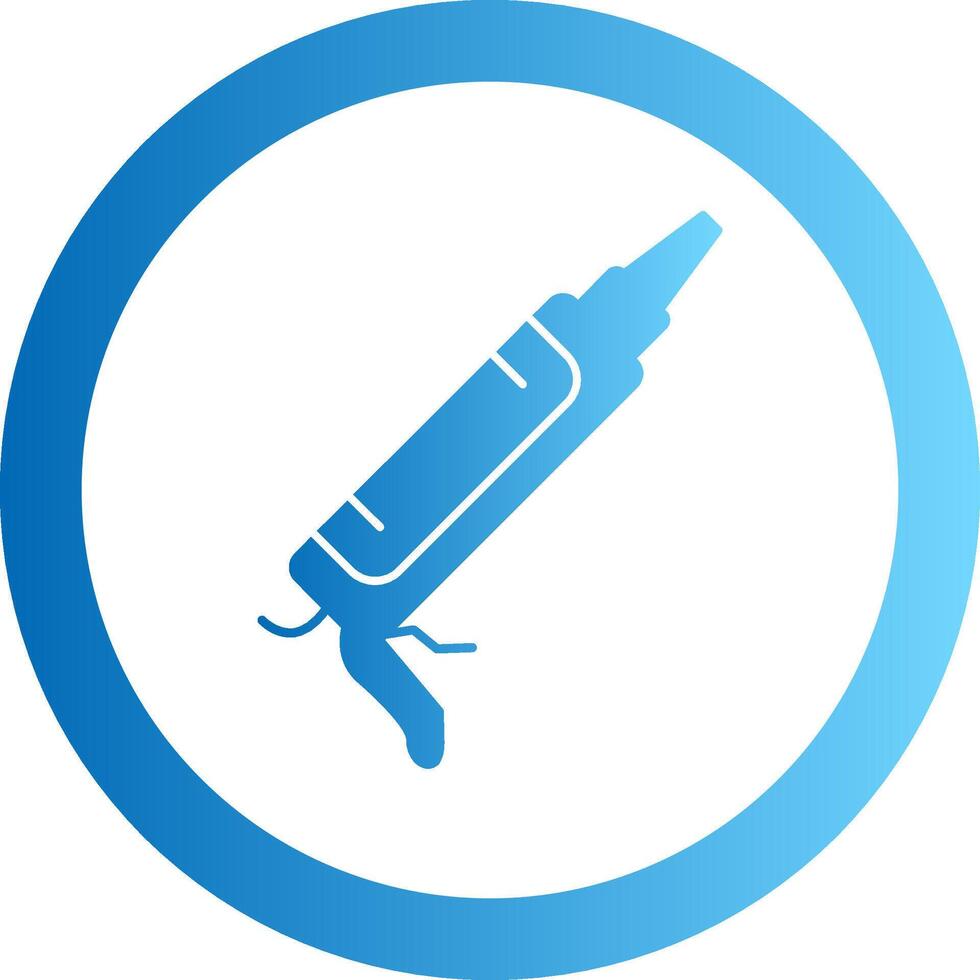 Sealant Gun Gradient Circle Icon vector
