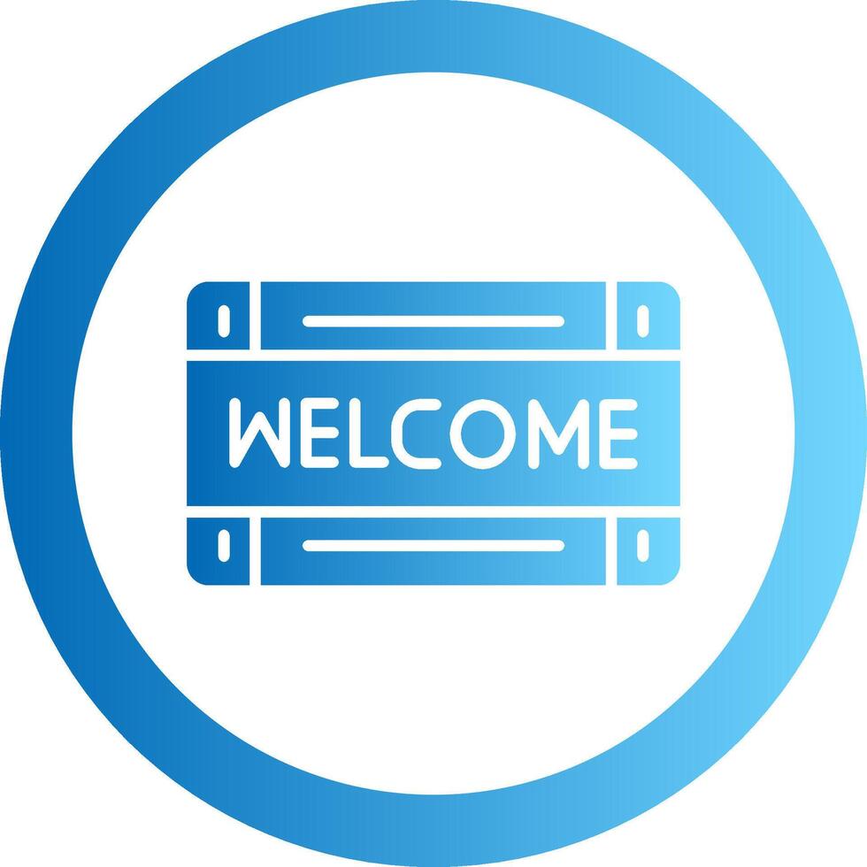 Welcome Gradient Circle Icon vector