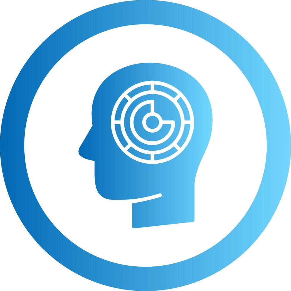 Maze Gradient Circle Icon vector