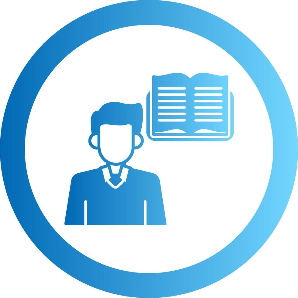 Lifelong Learning Gradient Circle Icon vector