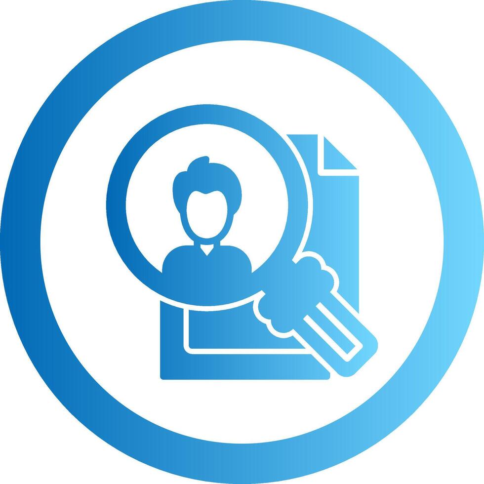 Search Employee Gradient Circle Icon vector