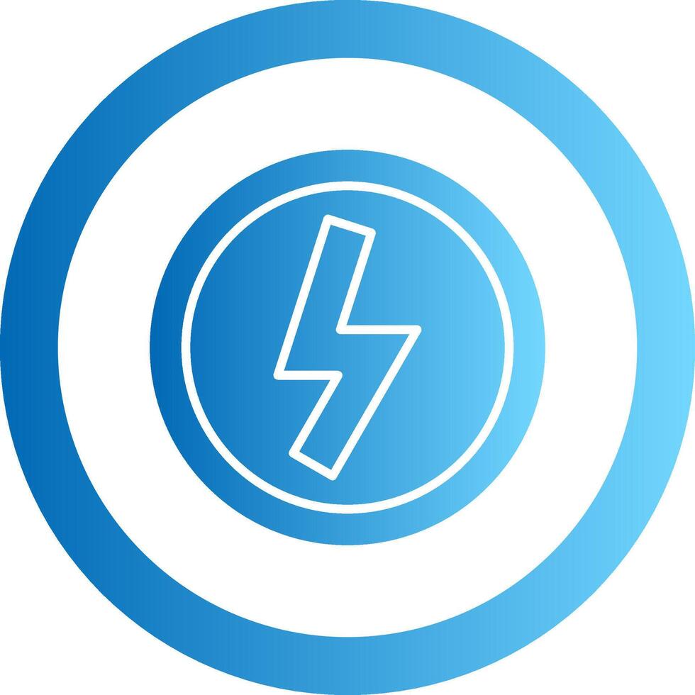 Lightning Gradient Circle Icon vector