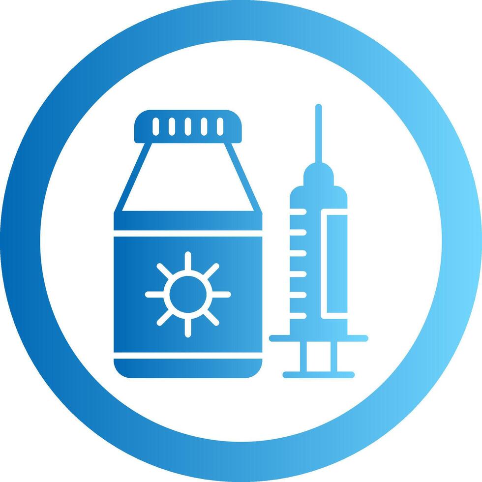 Vaccine Gradient Circle Icon vector