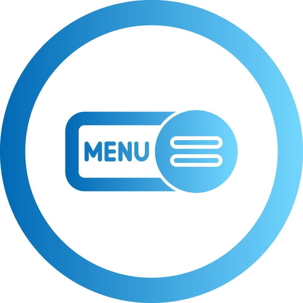 Menu Gradient Circle Icon vector