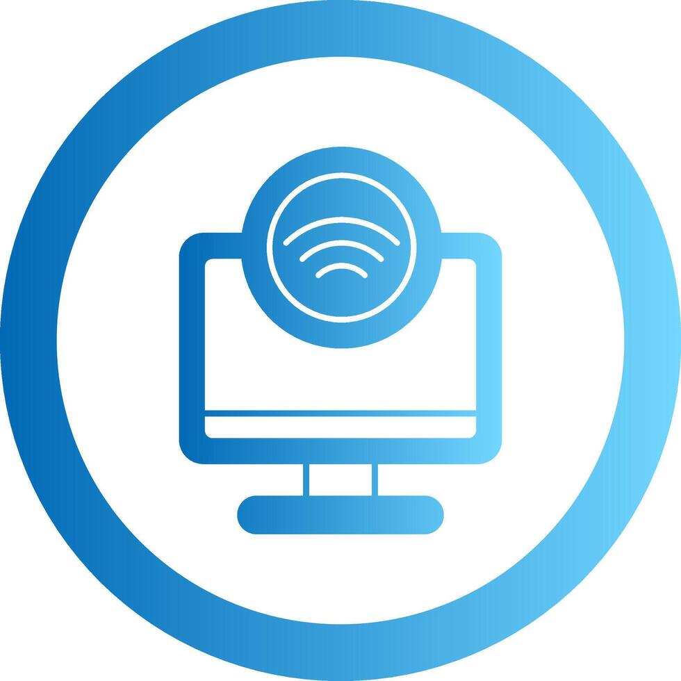 Internet Access Gradient Circle Icon vector