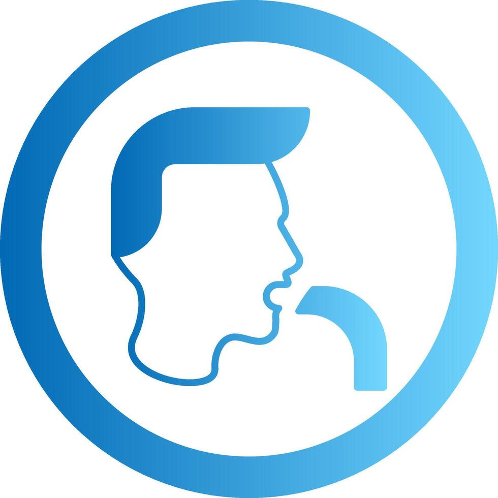 Nausea Gradient Circle Icon vector
