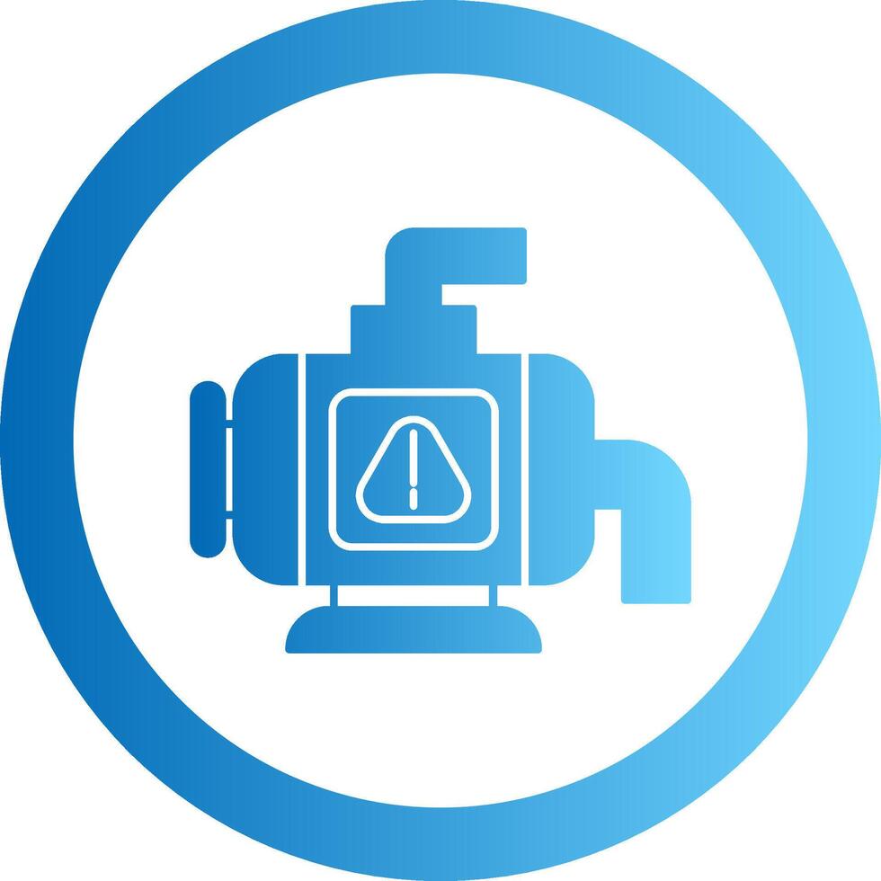 Water Pump Gradient Circle Icon vector