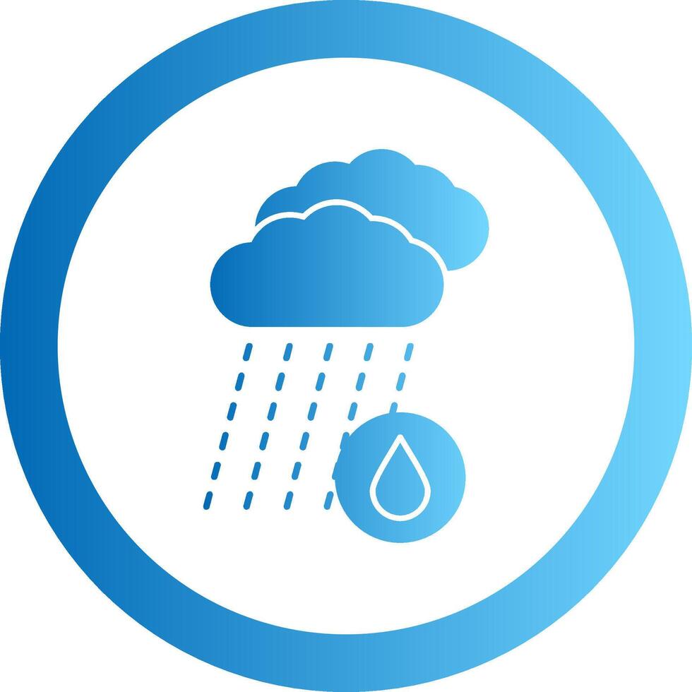 Rain Gradient Circle Icon vector