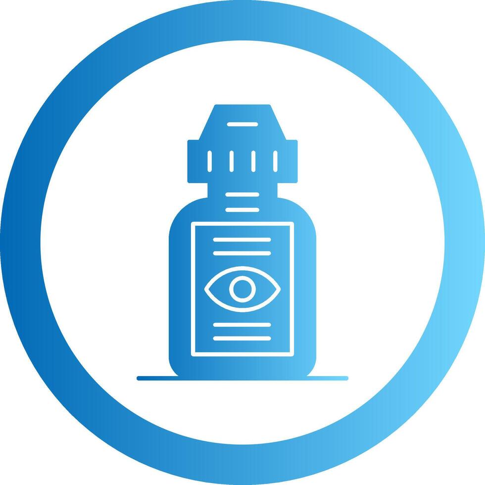 Eyedrops Gradient Circle Icon vector