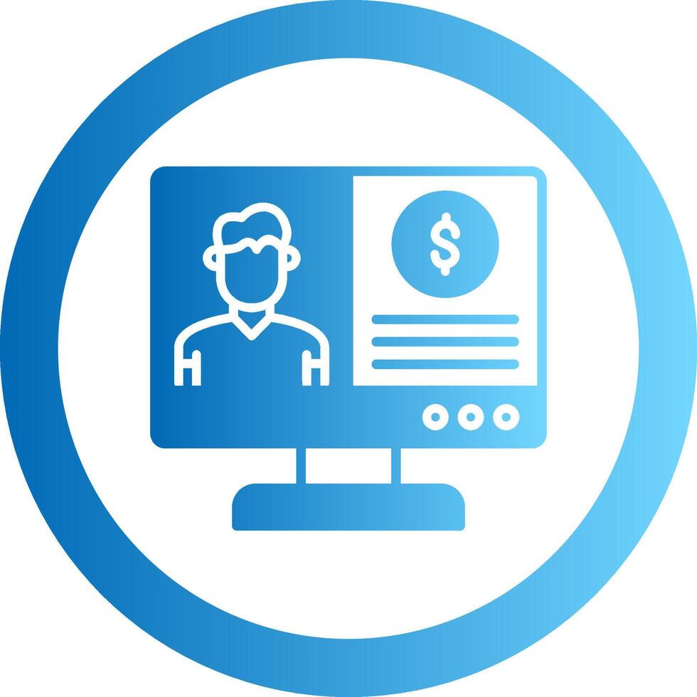 OnGradient Circle Coach Gradient Circle Icon vector