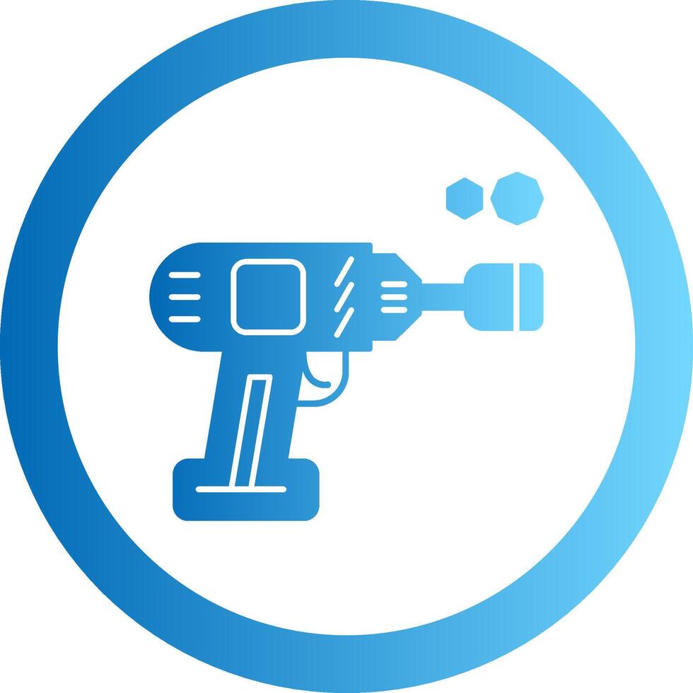 Impact Wrench Gradient Circle Icon vector