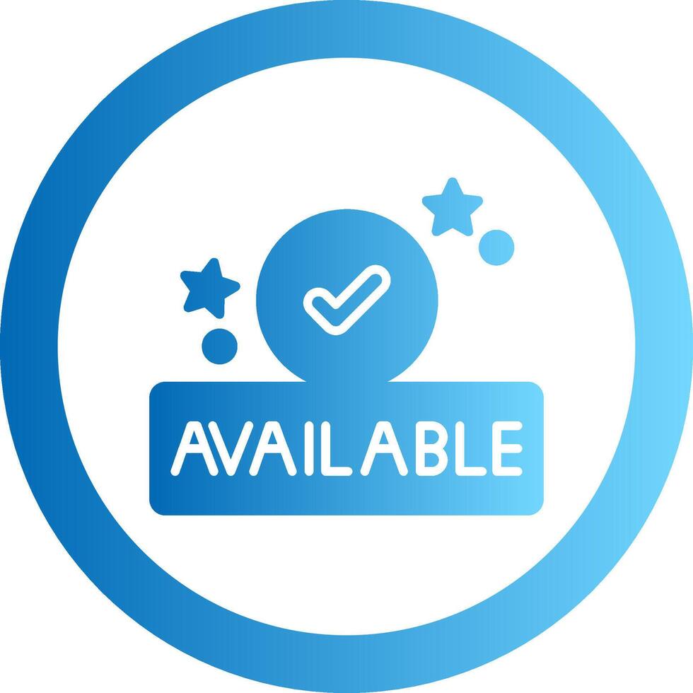 Available Gradient Circle Icon vector