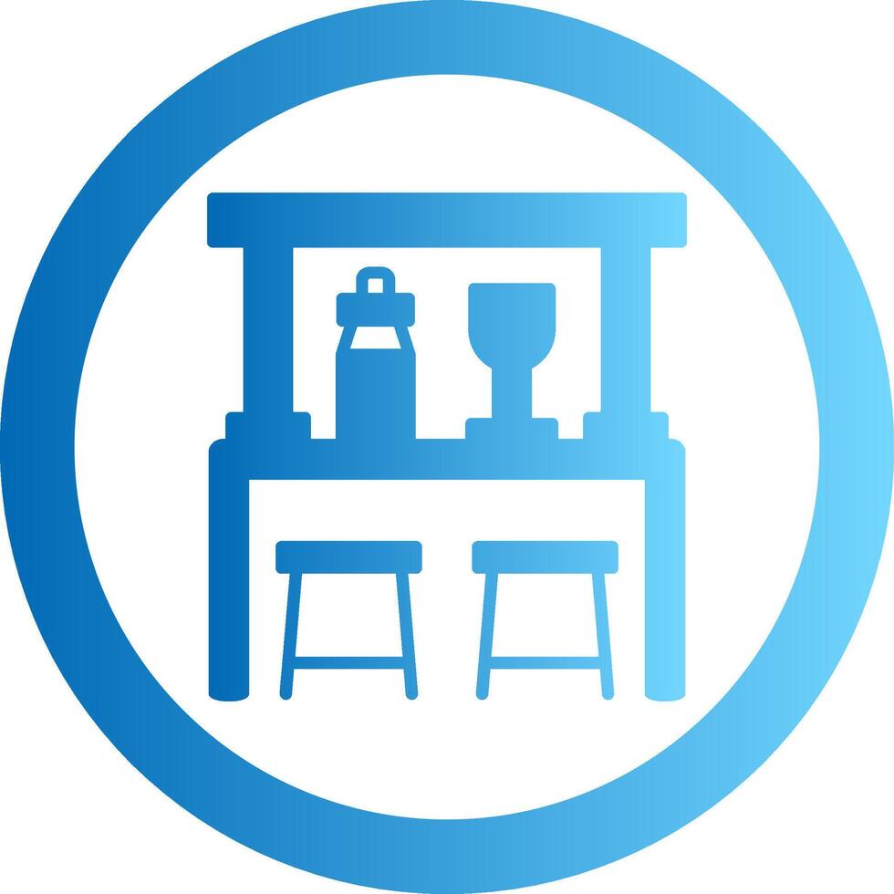 Bar Gradient Circle Icon vector