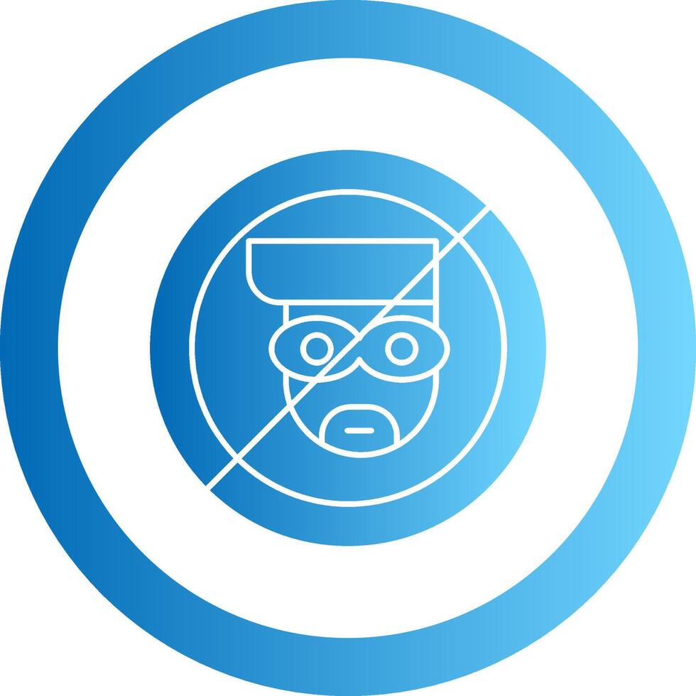 Anti Theft Gradient Circle Icon vector