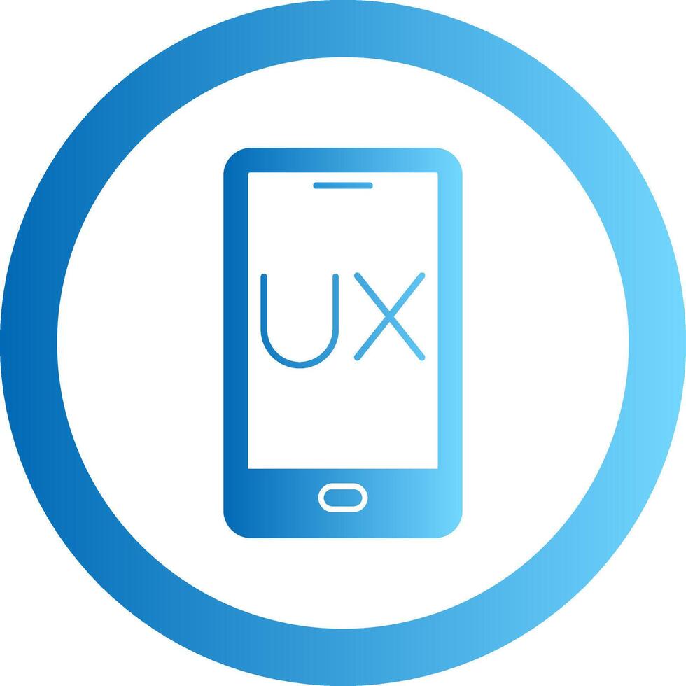 Ux Design Gradient Circle Icon vector