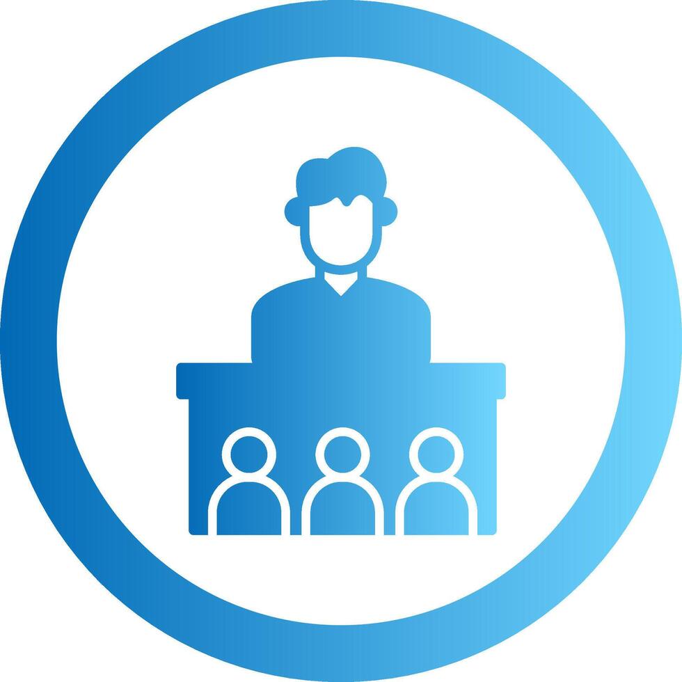 Coaching Gradient Circle Icon vector