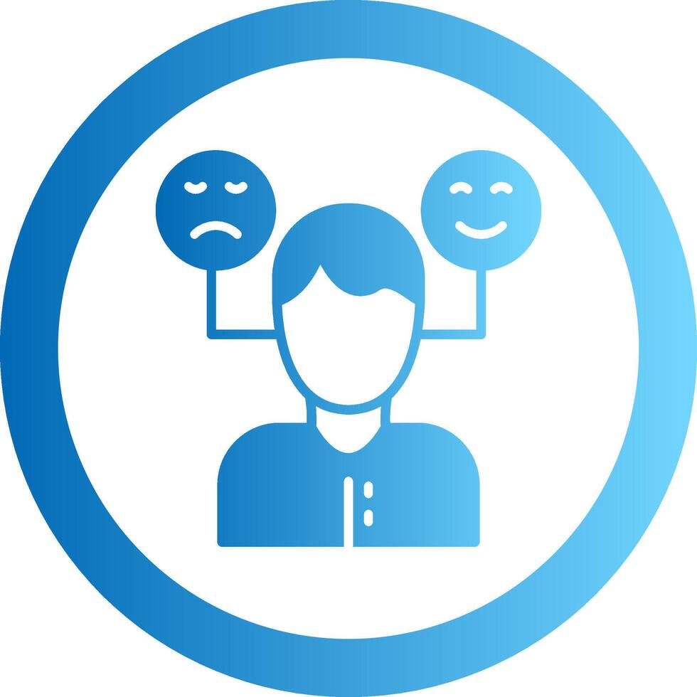 Emotions Gradient Circle Icon vector