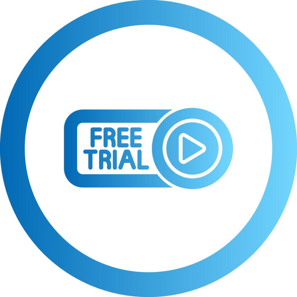 Free Trial Gradient Circle Icon vector