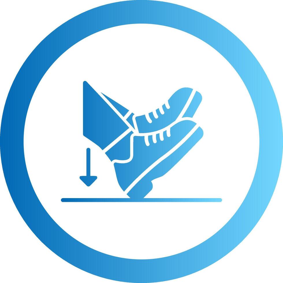 Heel Dig Gradient Circle Icon vector
