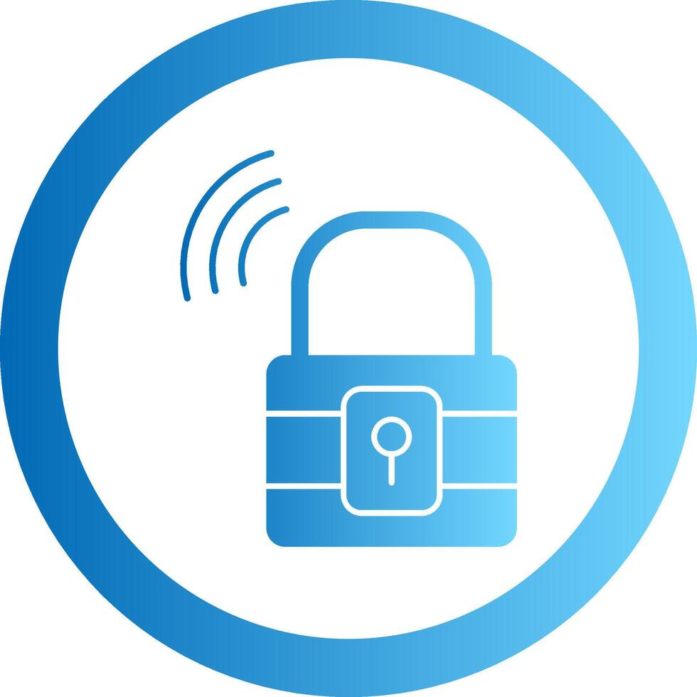 Padlock Gradient Circle Icon vector