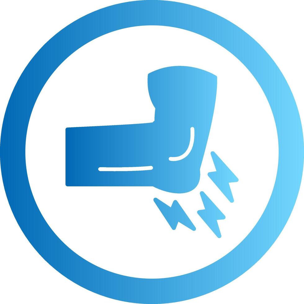 Elbow Pain Gradient Circle Icon vector