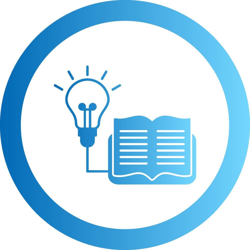 Lifelong Learning Gradient Circle Icon vector