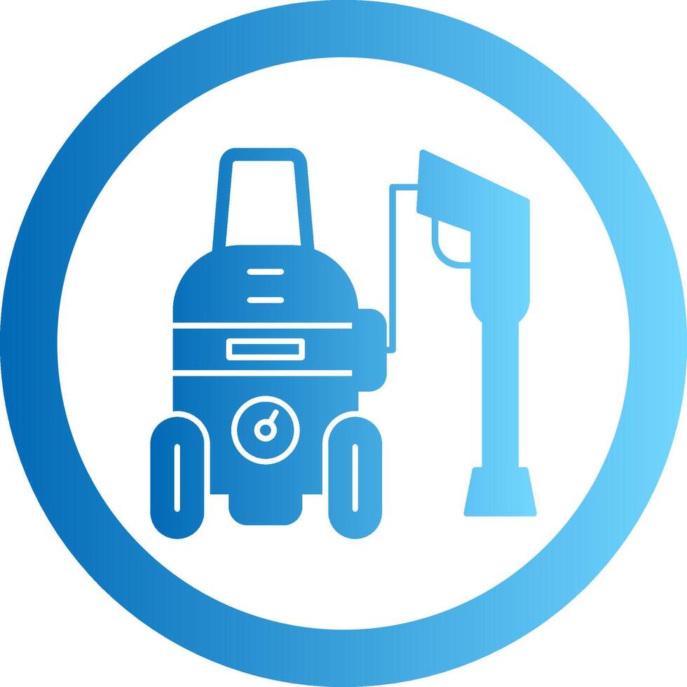 Power Wash Gradient Circle Icon vector