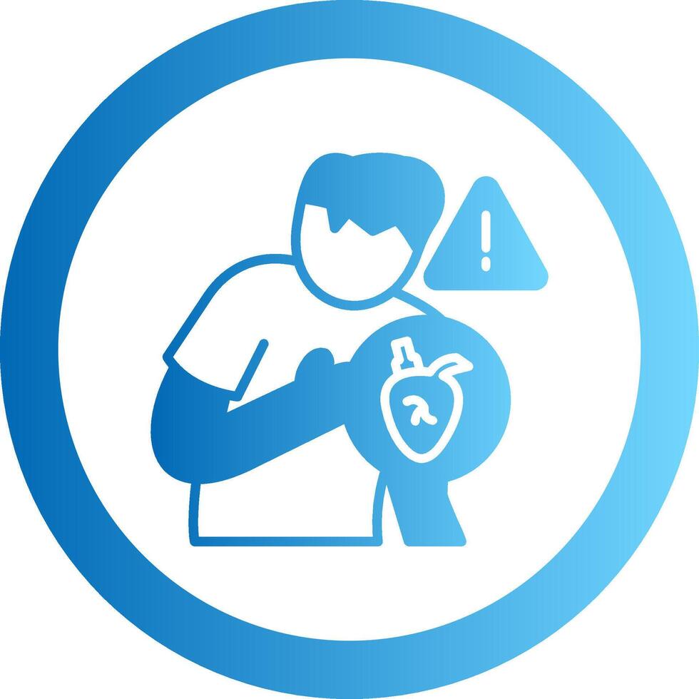 Heart Attack Gradient Circle Icon vector